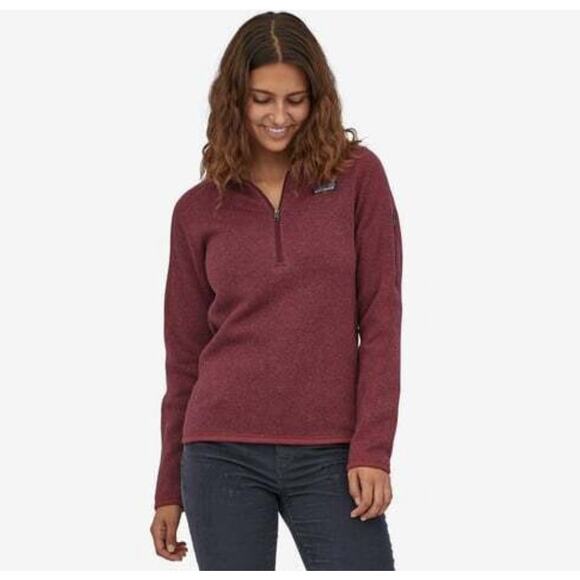Patagonia Better Sweater 1/4 Quarter Zip Sequoia Red Sweater Women's Small - Picture 1 of 8